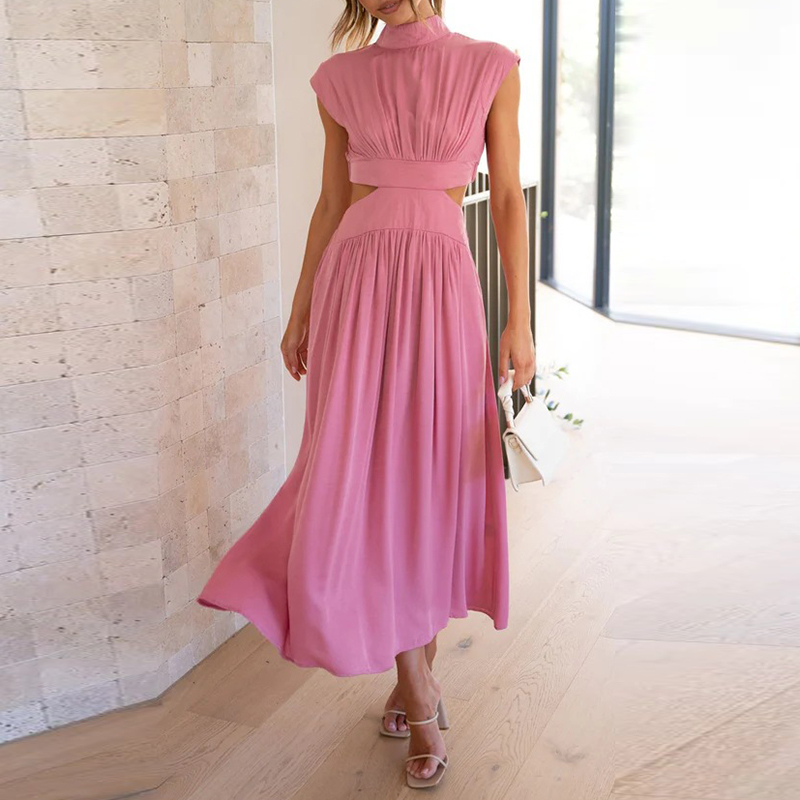 Robe maxi sans manches pour femmes | Élégance estivale & dos nu | Confort aéré et design raffiné