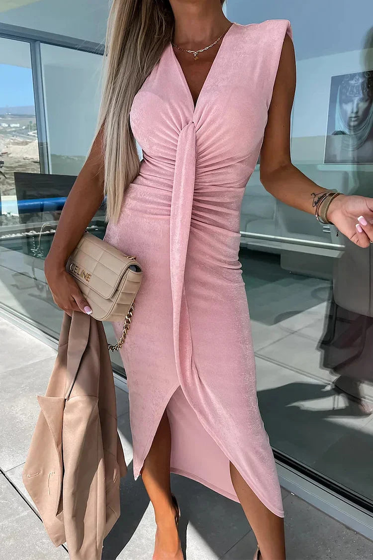 Robe à col en V