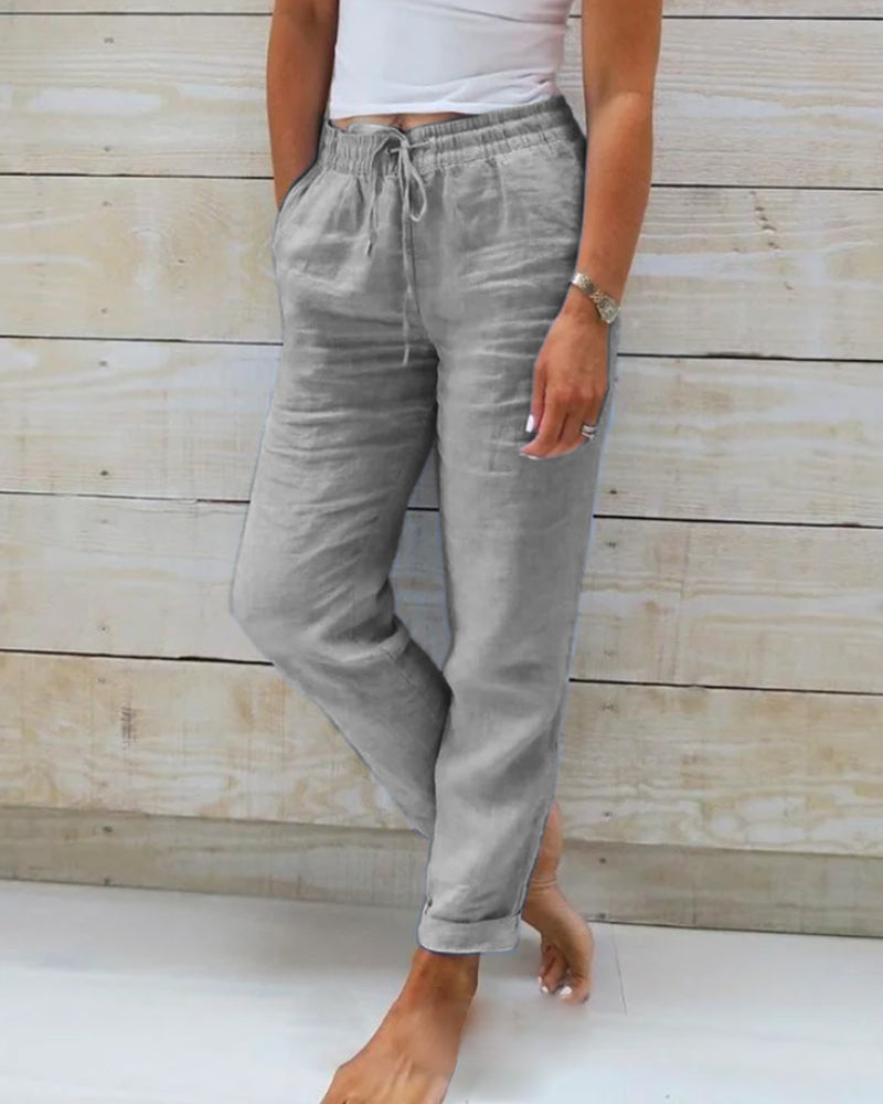 Pantalon à Ceinture Pour Femme | Chic & Ajustable | Coupe Moderne en Tissu Confortable et Facile d’Entretien