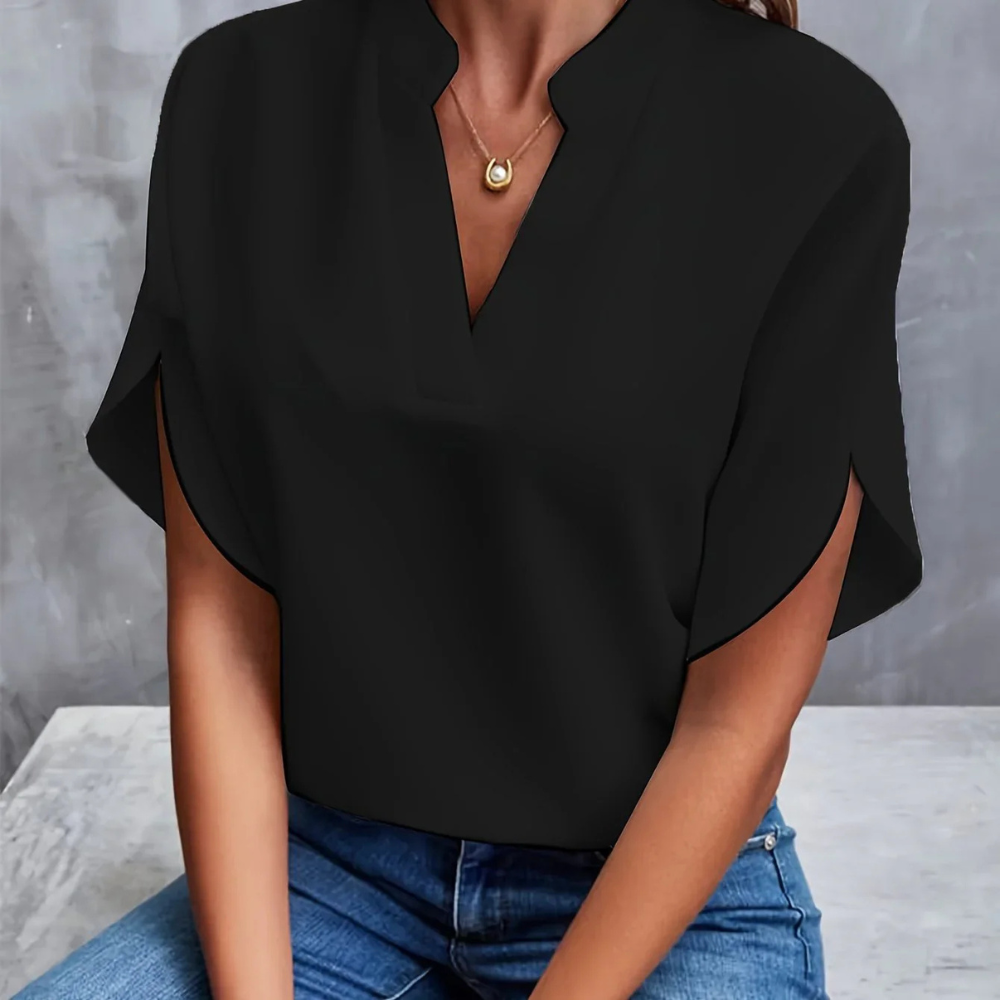 Top à Col en V Femme | Confort Luxe & Style Élégant | Polyvalent pour Jour et Soirée