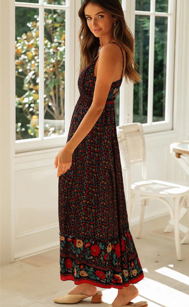 Robe bohème à bretelles | Femme | Élégante & Confortable