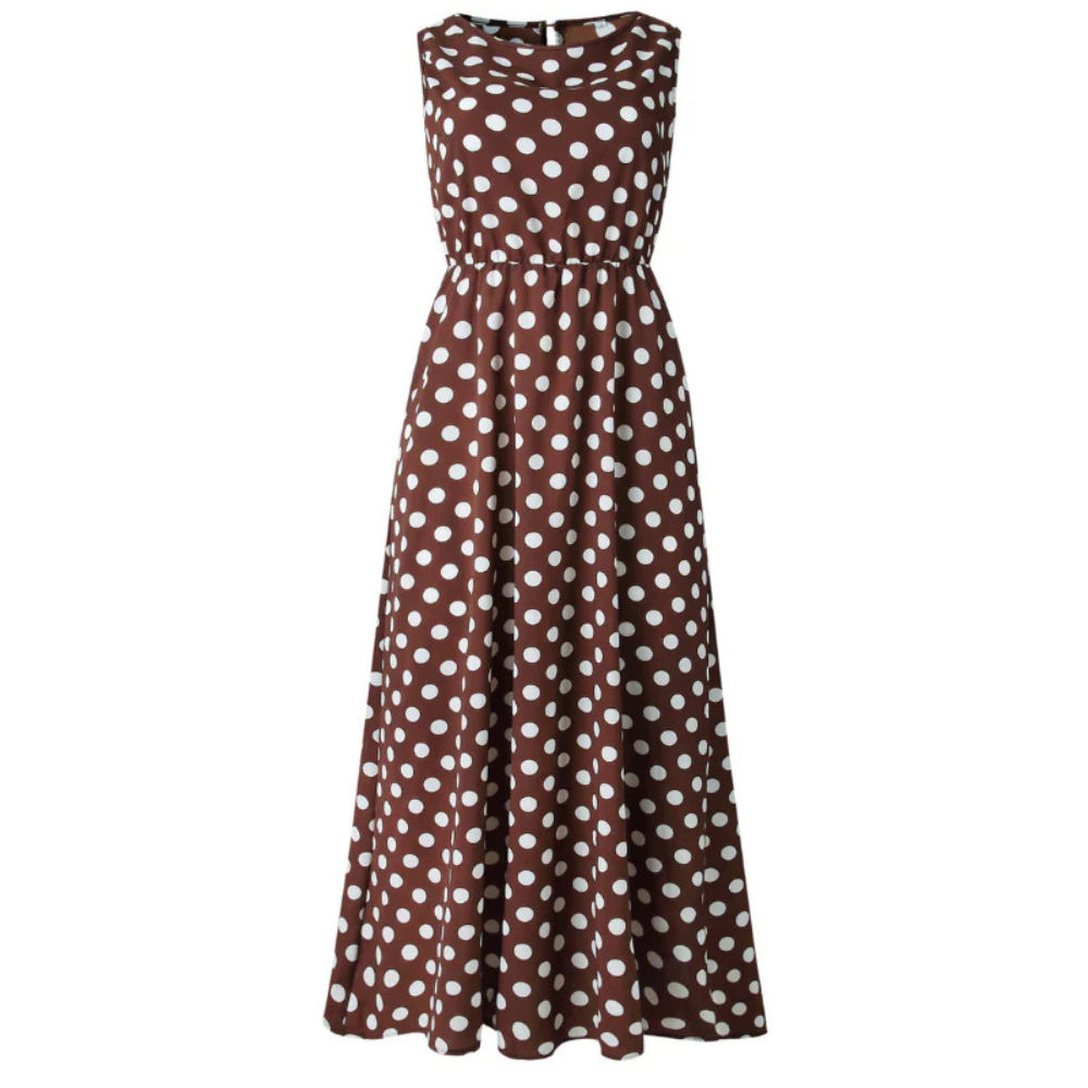 Robe Chic à Pois Femme | Légère & Élégante | Tissu Respirant pour Été et Occasions Polyvalentes