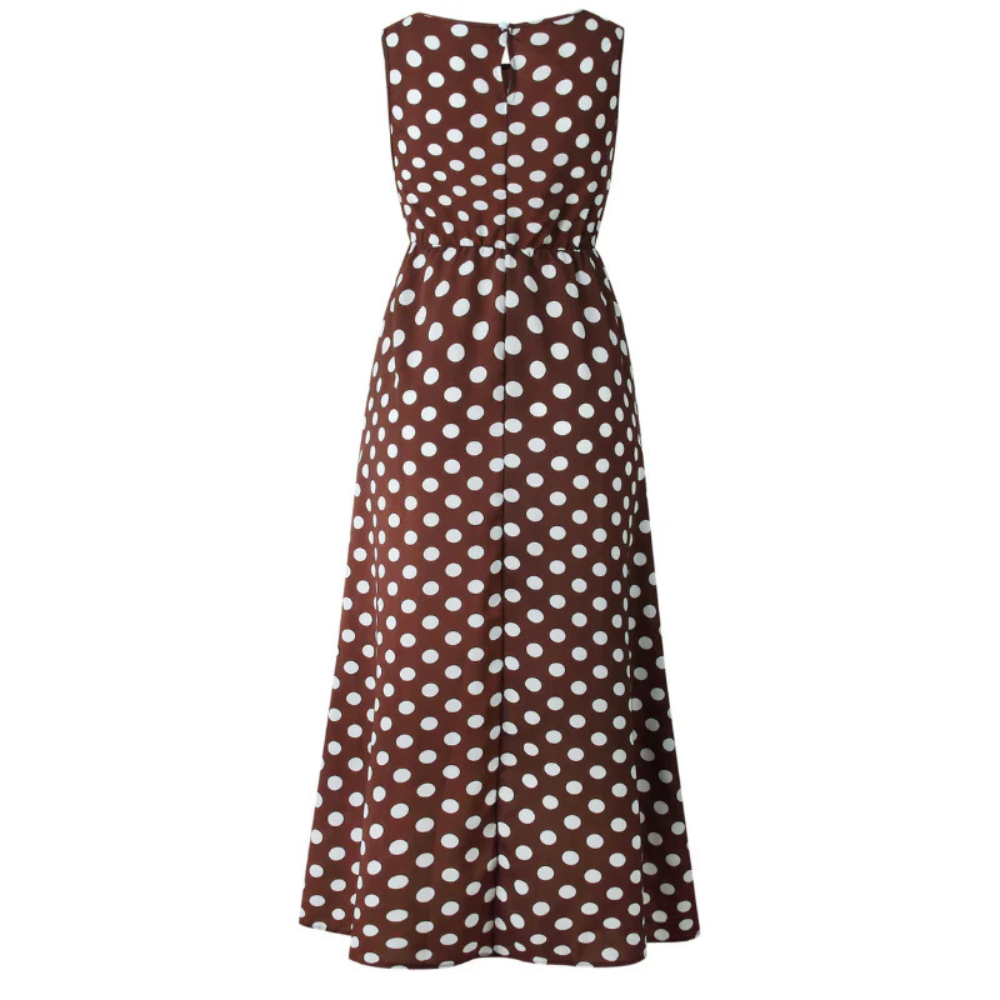 Robe Chic à Pois Femme | Légère & Élégante | Tissu Respirant pour Été et Occasions Polyvalentes