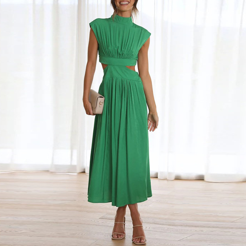 Robe maxi sans manches pour femmes | Élégance estivale & dos nu | Confort aéré et design raffiné