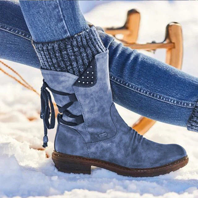 Bottes d'hiver imperméables mi-mollet pour femmes