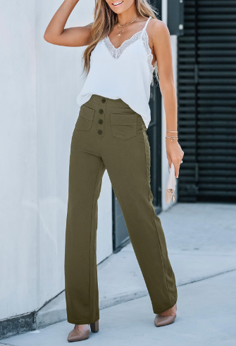 Pantalon Ajusté Femme | Confortable & Élégant | Coupe Flatteuse pour Quotidien et Occasions