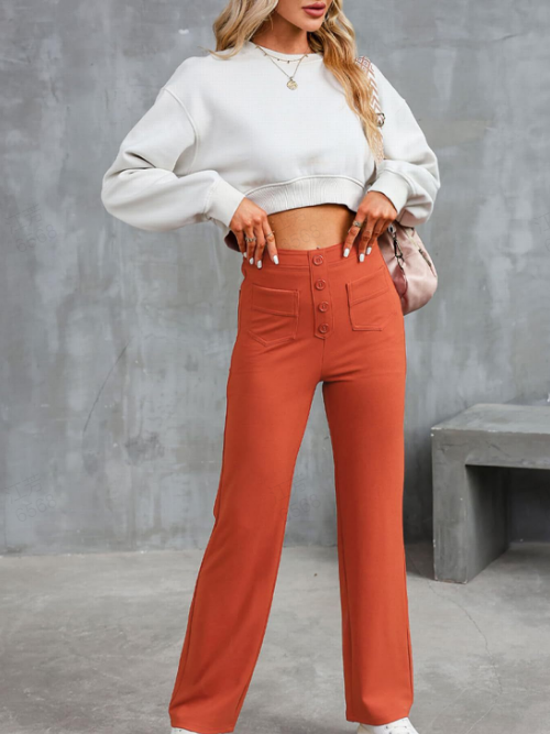 Pantalon Ajusté Femme | Confortable & Élégant | Coupe Flatteuse pour Quotidien et Occasions