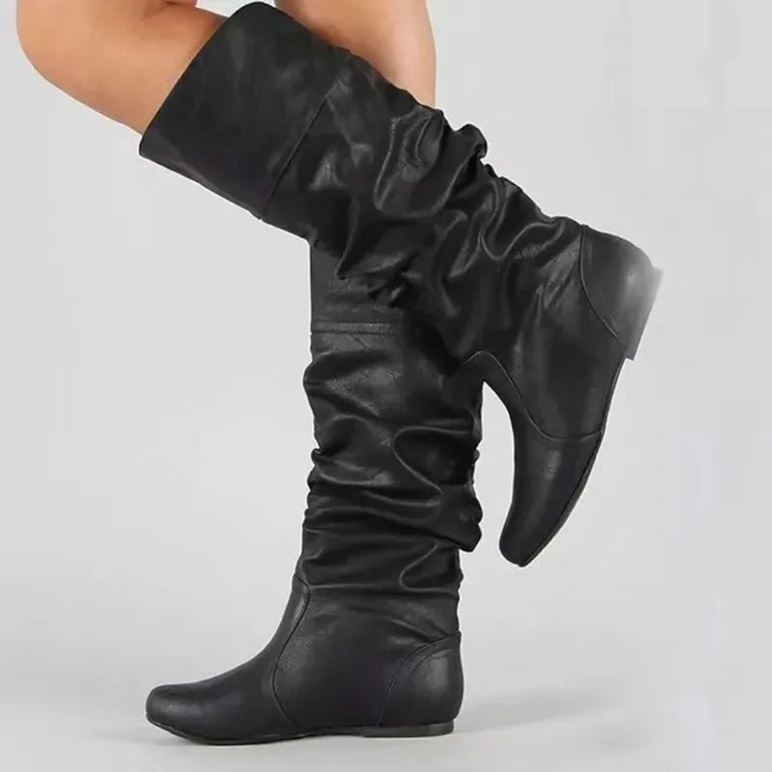 Bottes longues d'hiver pour femmes | Plates