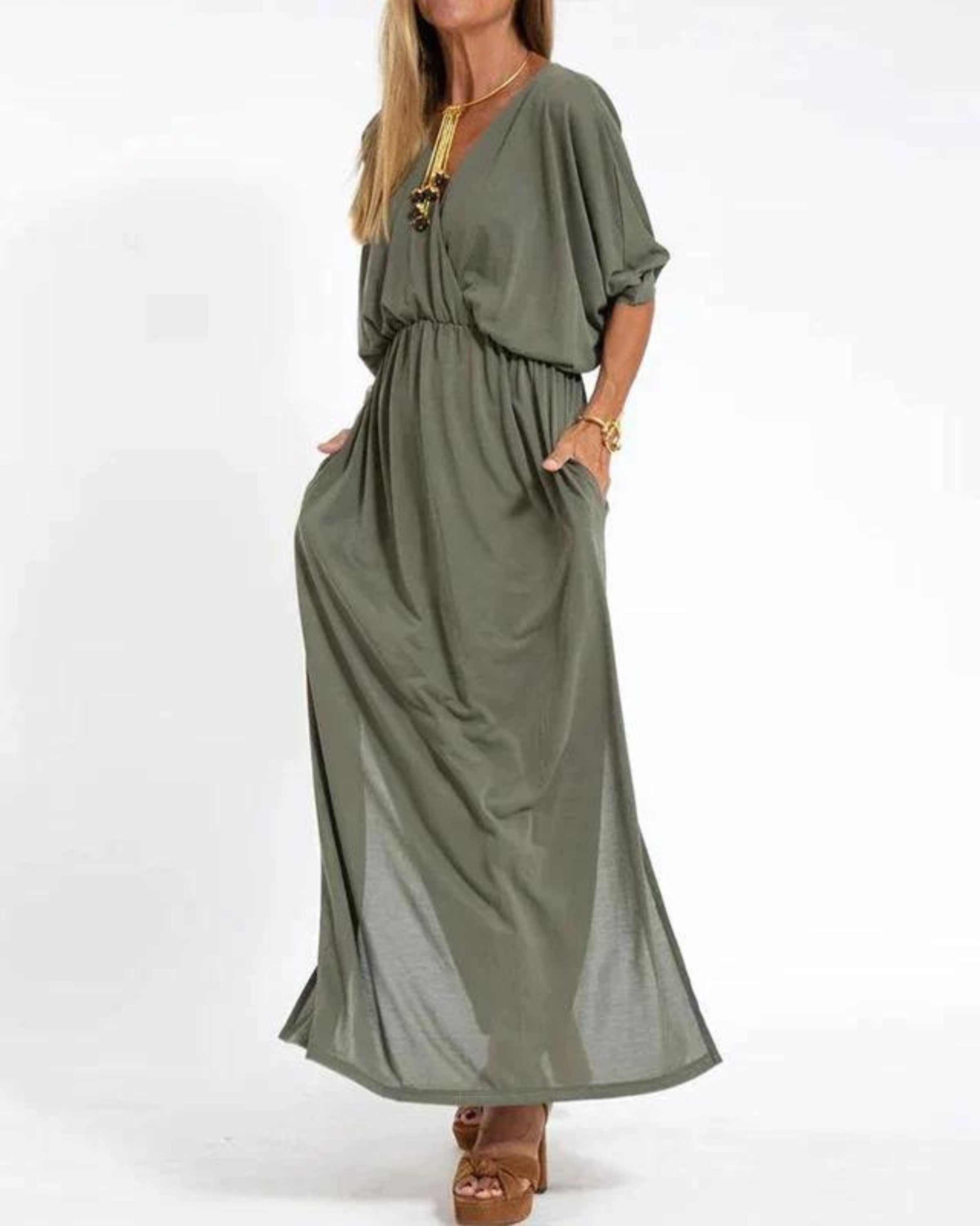 Longue Robe | Élégant Look Estival | Confortable et Fluide Design