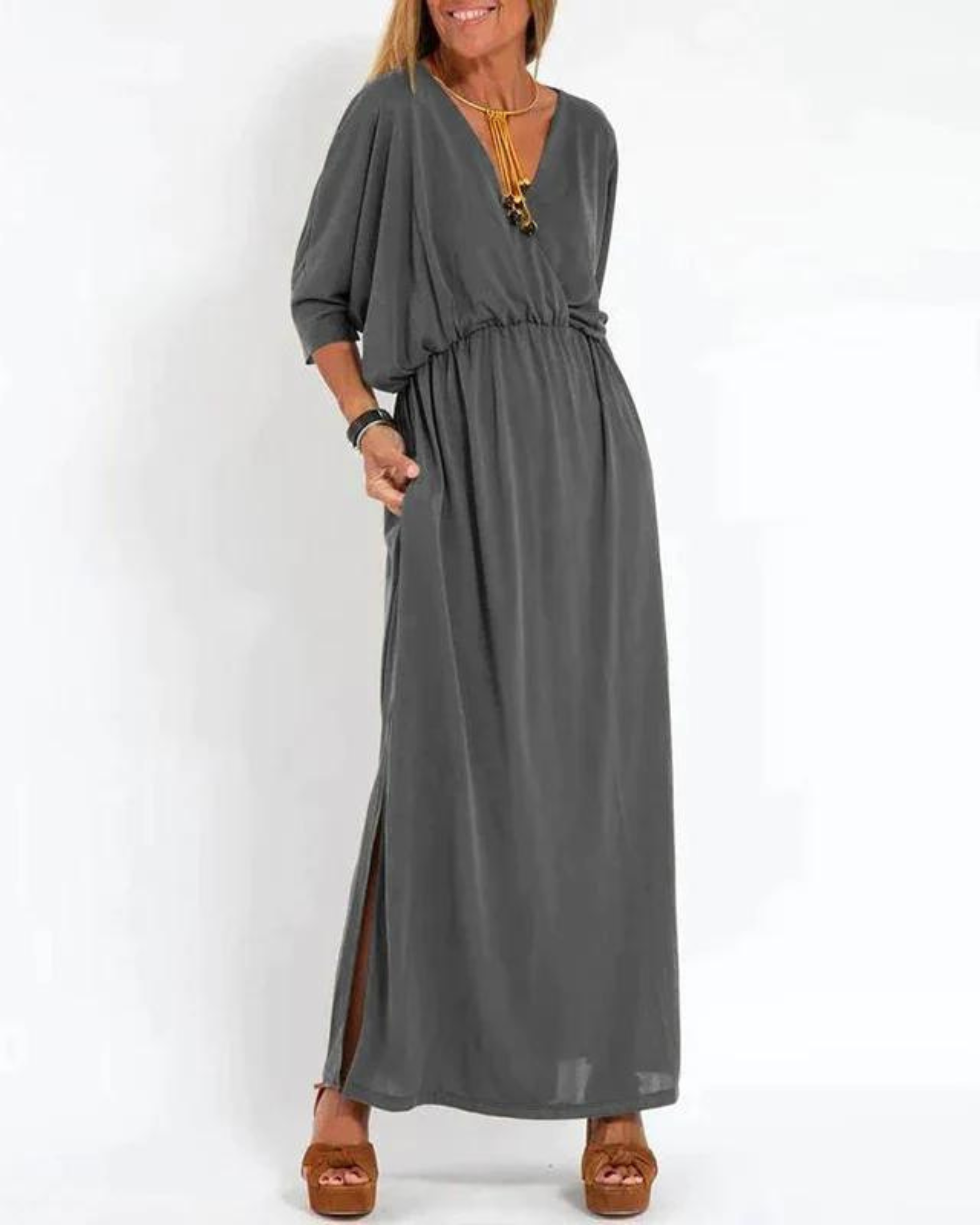 Longue Robe | Élégant Look Estival | Confortable et Fluide Design