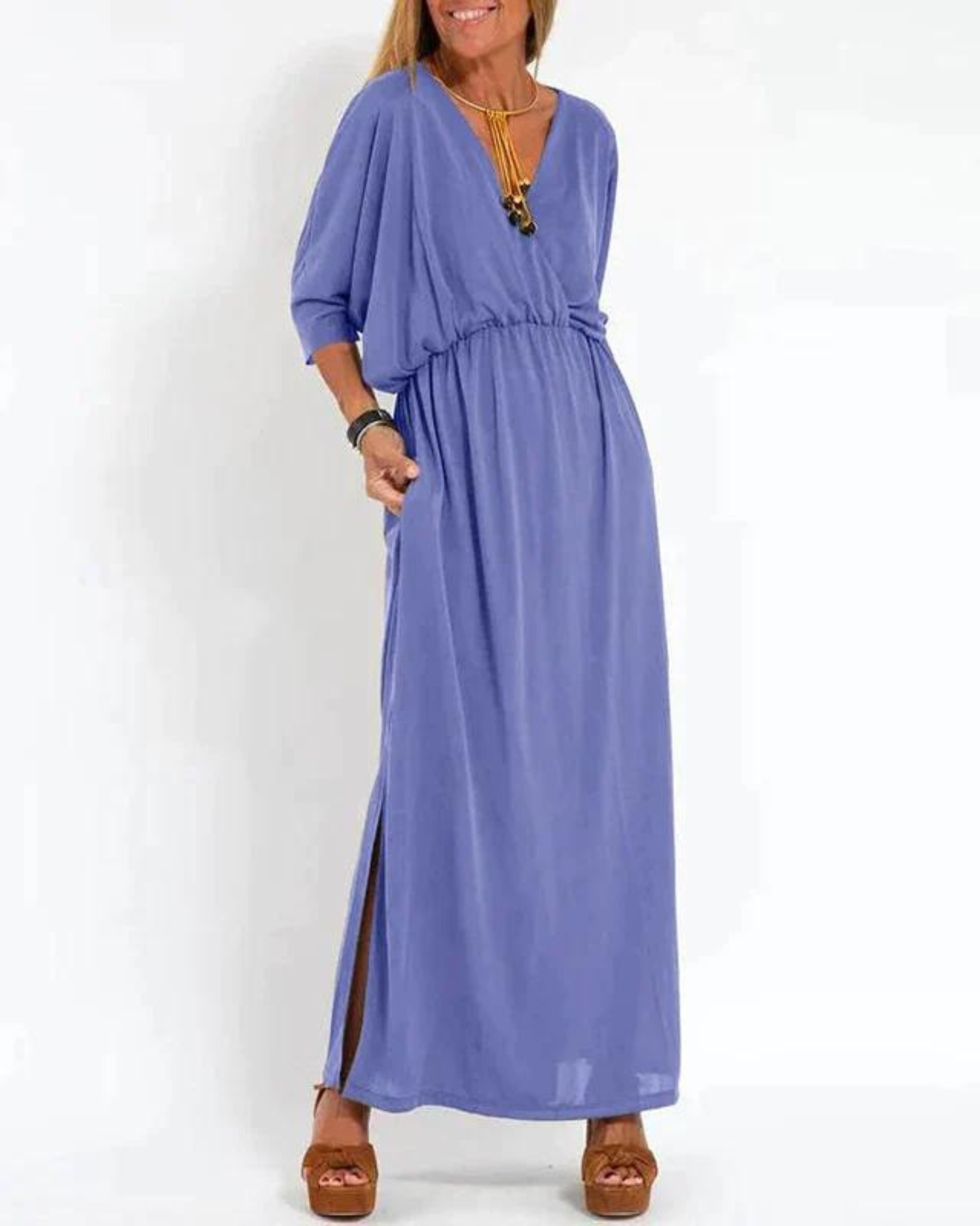 Longue Robe | Élégant Look Estival | Confortable et Fluide Design