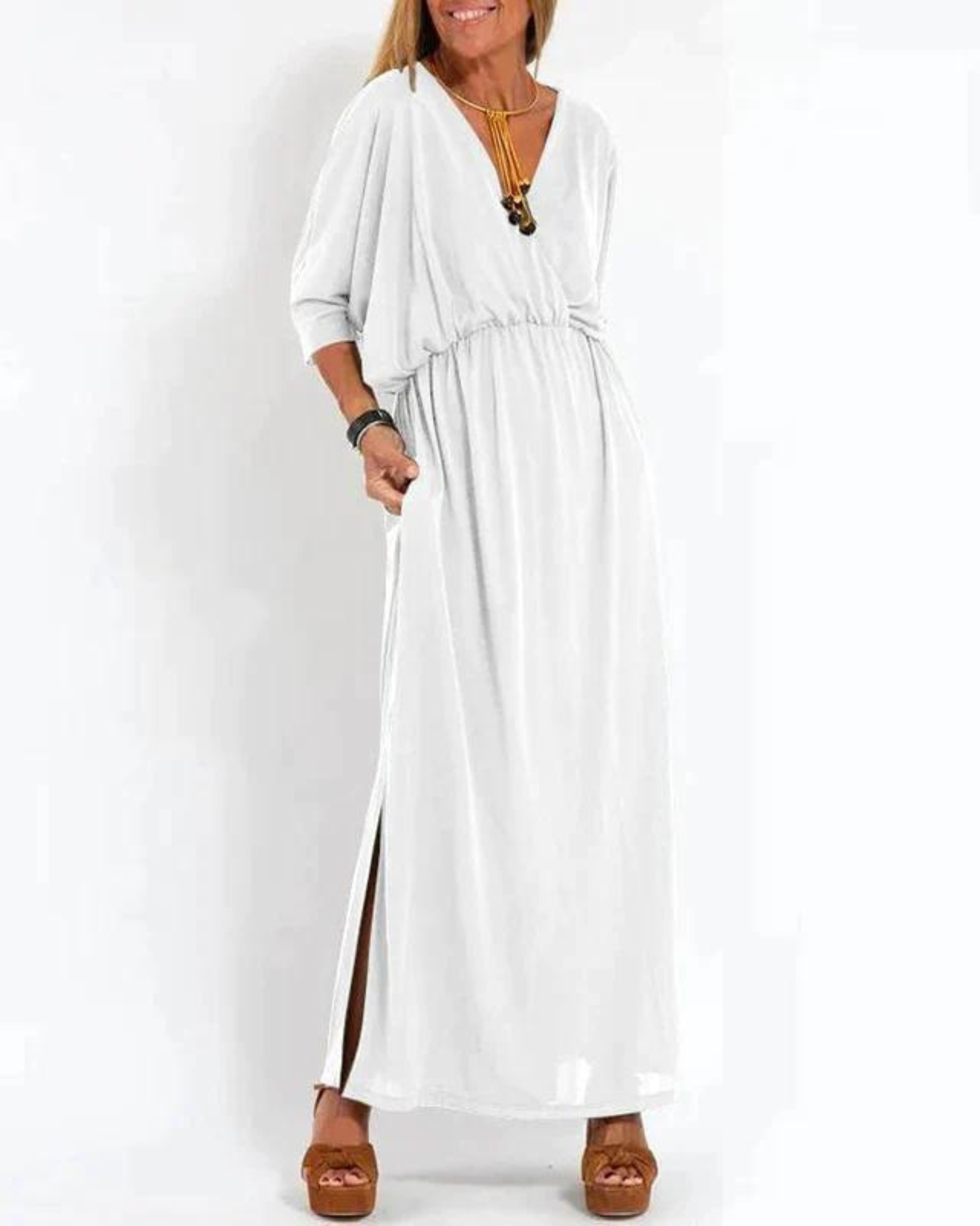 Longue Robe | Élégant Look Estival | Confortable et Fluide Design