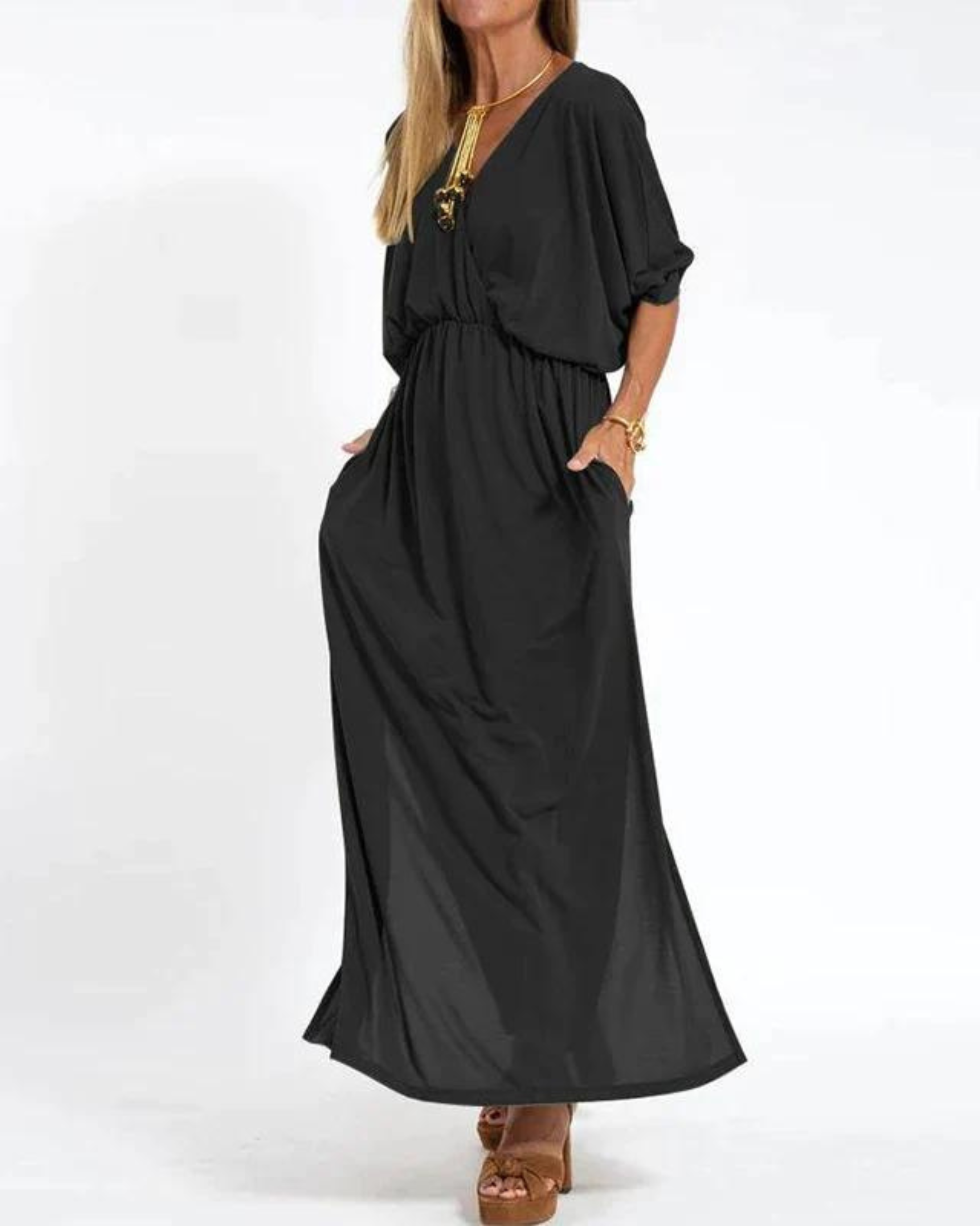 Longue Robe | Élégant Look Estival | Confortable et Fluide Design