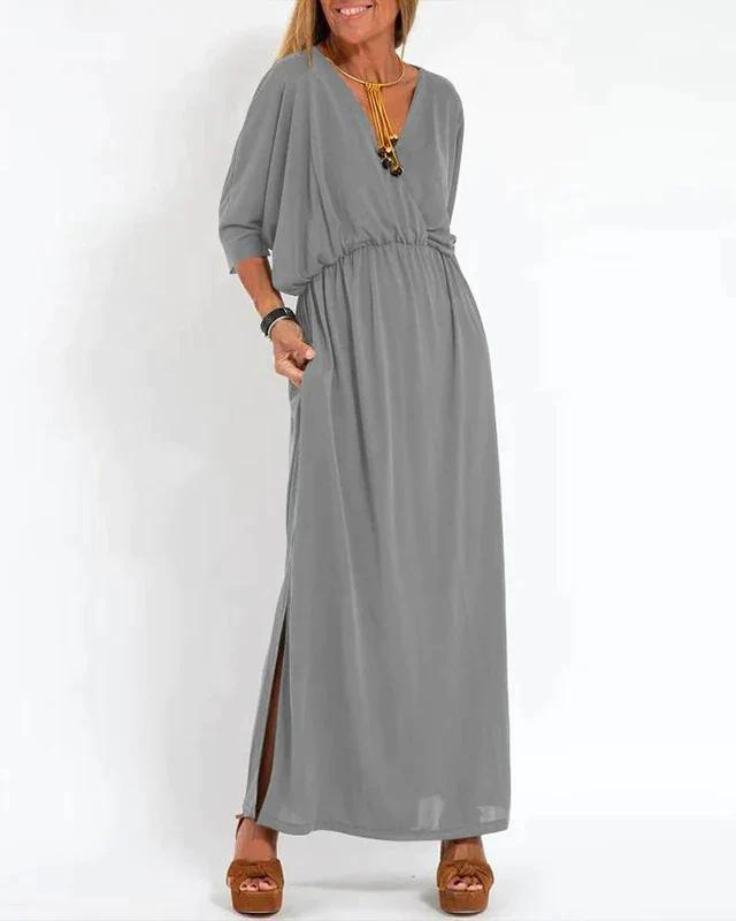 Longue Robe | Élégant Look Estival | Confortable et Fluide Design