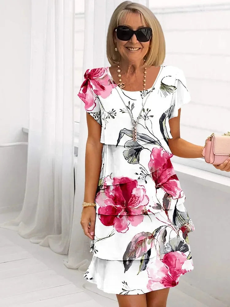Robe Silhouette Élégante Femme | Maxi Fluide & Florale | Confort Chic pour Occasions Spéciales