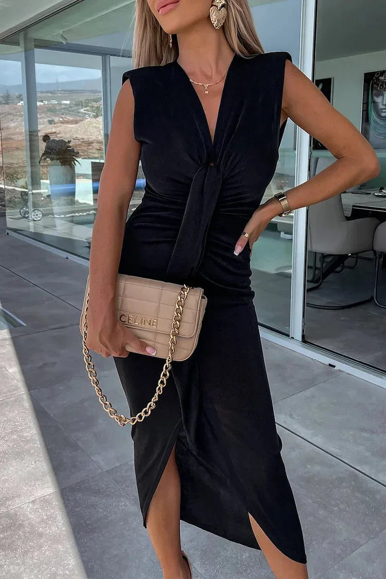 Robe à col en V