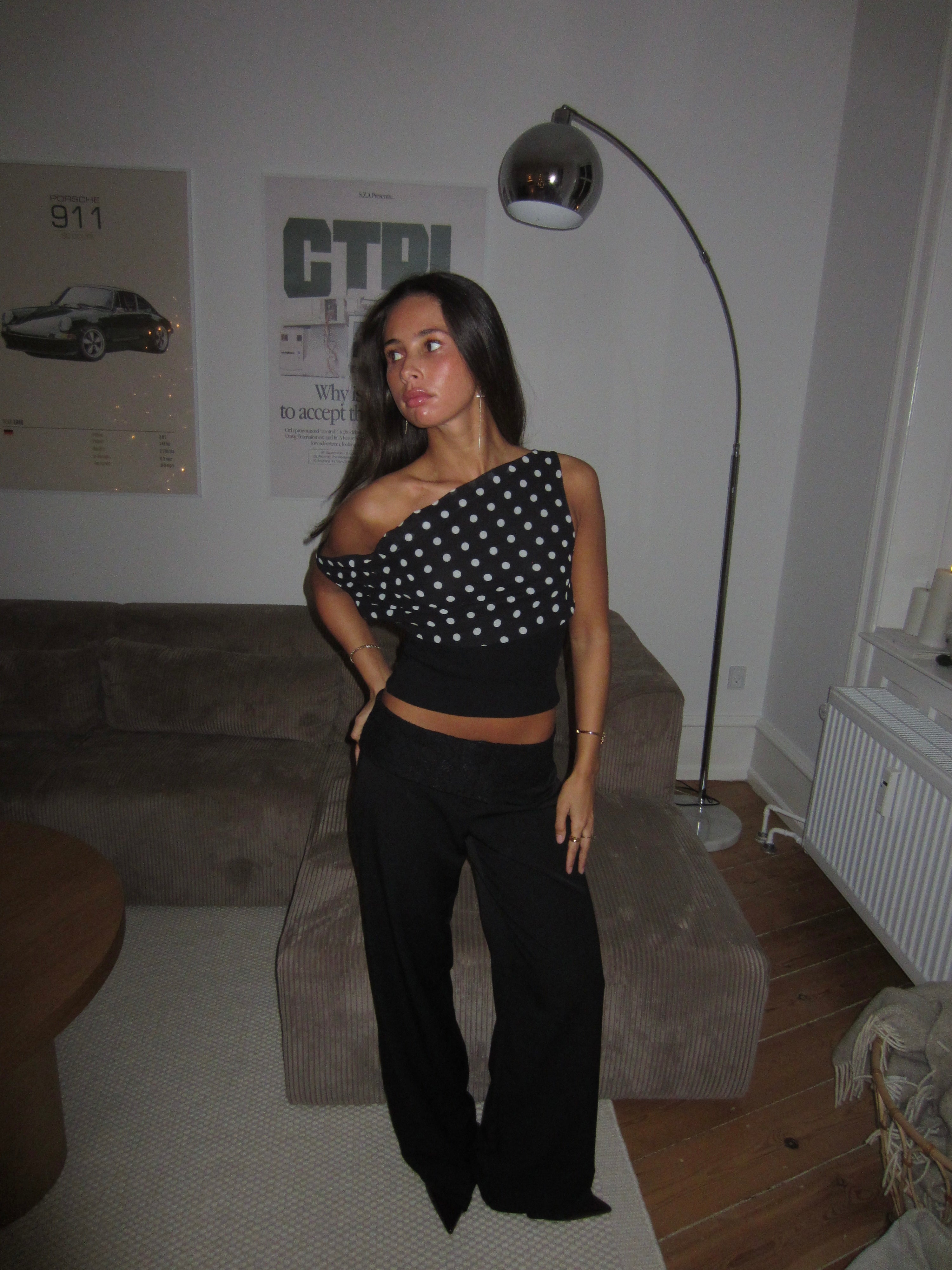 Top à Pointillés Femme | Léger & Stylé | Coupe Flatteuse avec Motif à Pois pour Tenues Décontractées ou Chic