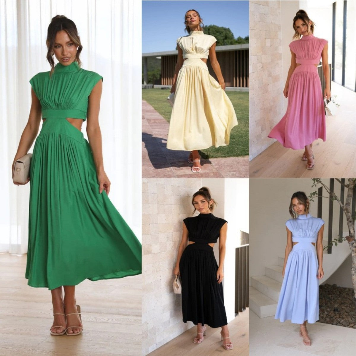 Robe maxi sans manches pour femmes | Élégance estivale & dos nu | Confort aéré et design raffiné