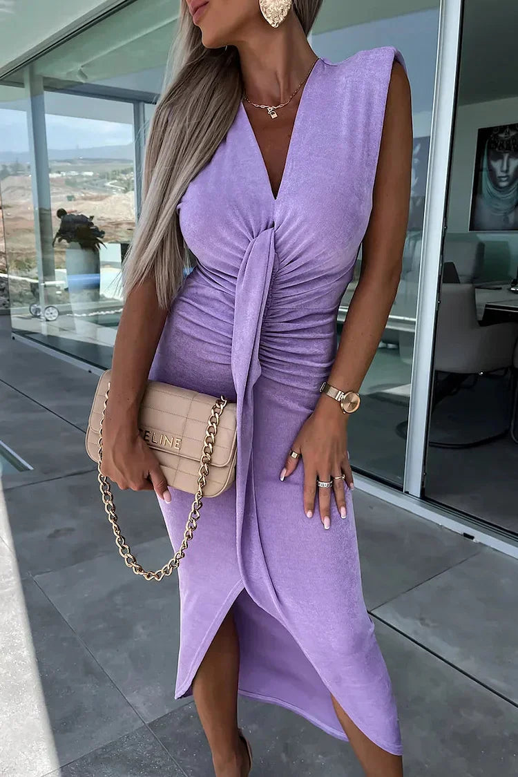 Robe à col en V