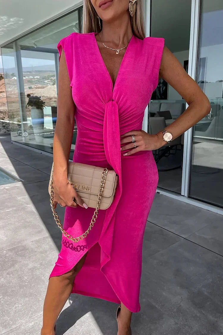 Robe à col en V