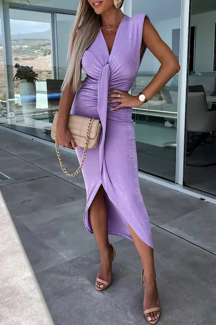 Robe à col en V