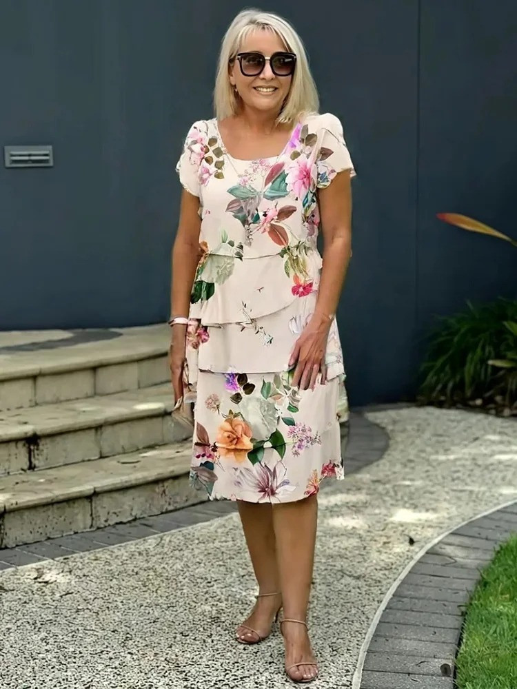 Robe Silhouette Élégante Femme | Maxi Fluide & Florale | Confort Chic pour Occasions Spéciales