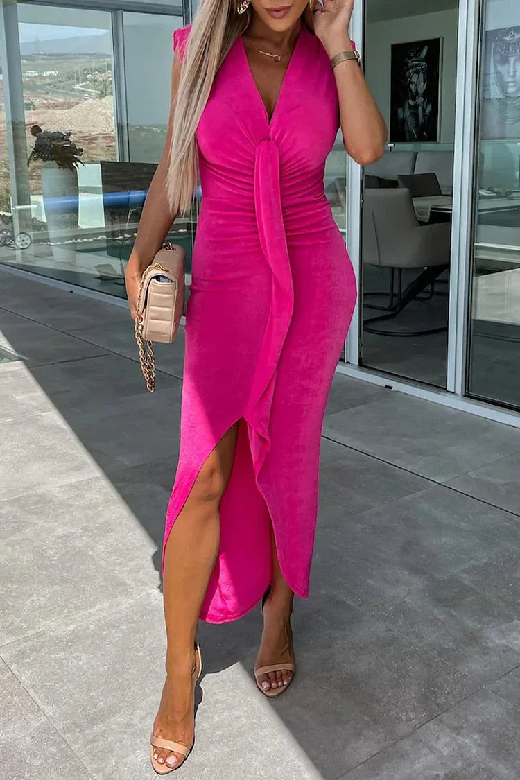 Robe à col en V