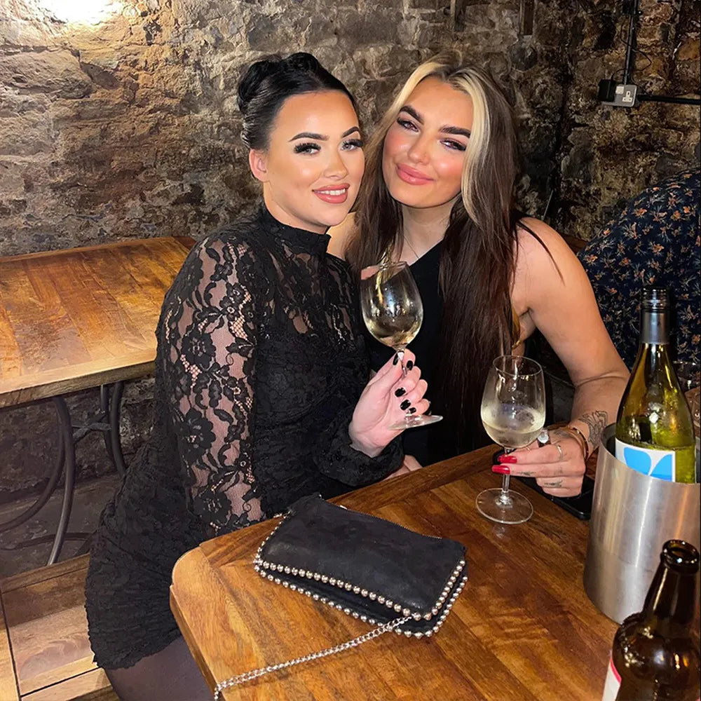 Robe Raffinée Femme | Élégante & Confortable | Coupe Ajustée avec Manches Longues pour Soirées Chic