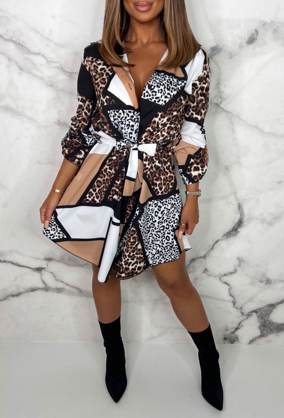 Robe-chemise flamboyante