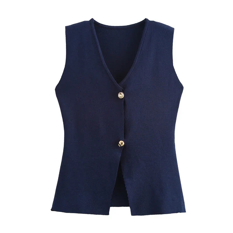 Cardigan Court Femme | Tricot Léger & Sans Manches | Tendance et Confort pour Été 2025