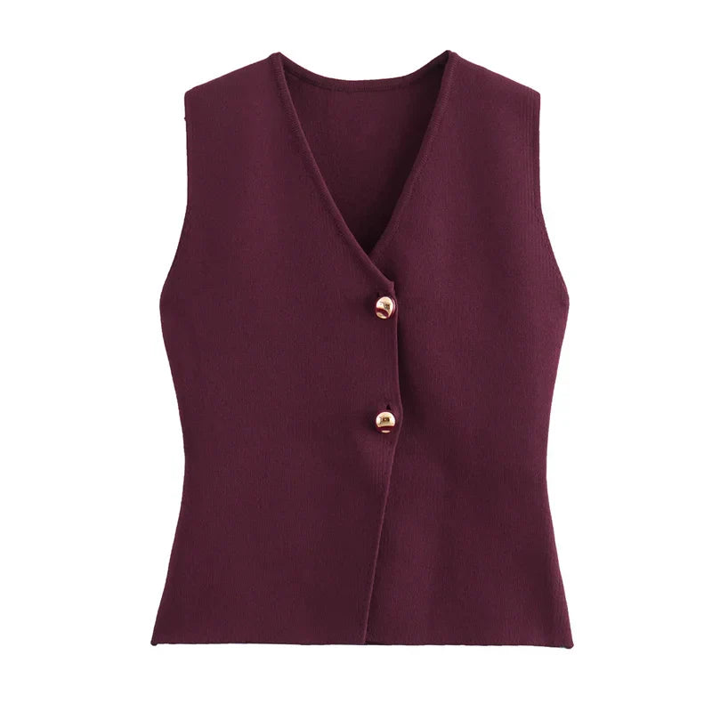 Cardigan Court Femme | Tricot Léger & Sans Manches | Tendance et Confort pour Été 2025