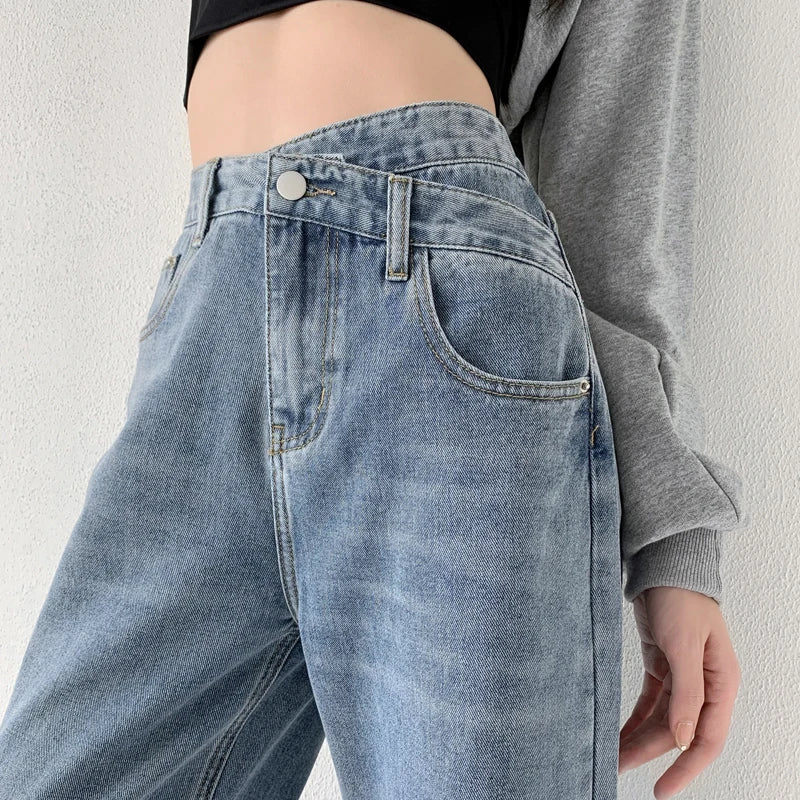 Jeans mom élégants pour femmes | Taille haute