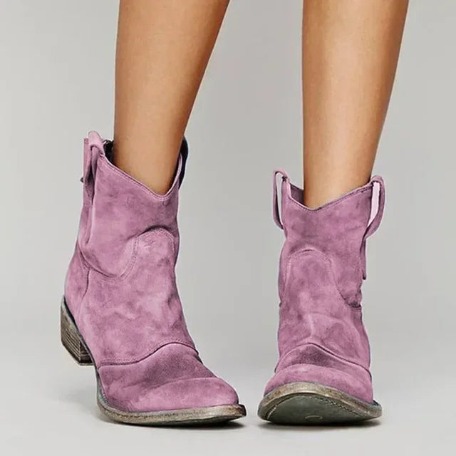 Bottes Vintage Cowboy Femme | Cuir Durable & Confort Ergonomique | Style Intemporel et Moderne