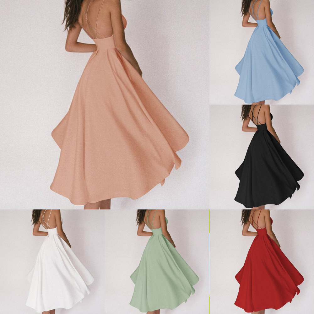 Robe élégante pour femmes | Satin & bretelles croisées | Luxe et confort pour occasions spéciales