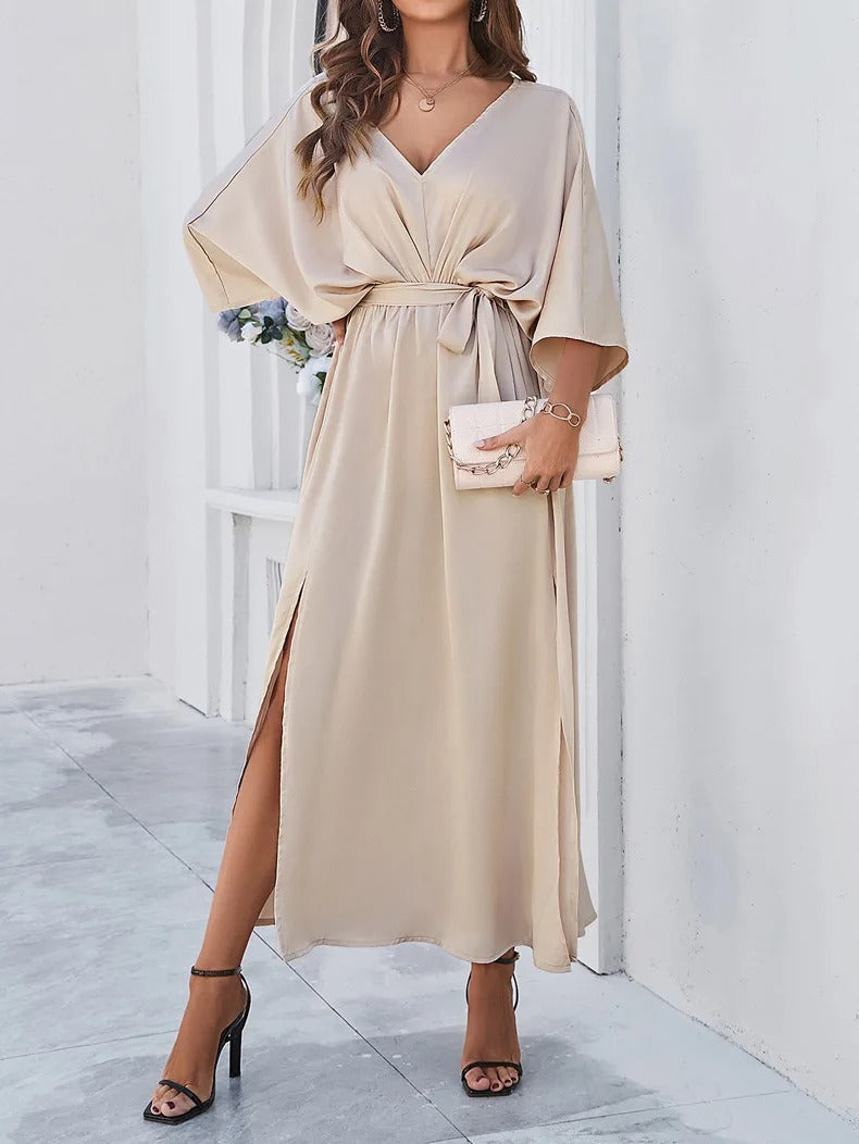 Robe à Fente | Look Élégant | Design Sophistiqué et Confortable