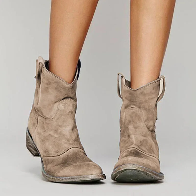 Bottes Vintage Cowboy Femme | Cuir Durable & Confort Ergonomique | Style Intemporel et Moderne