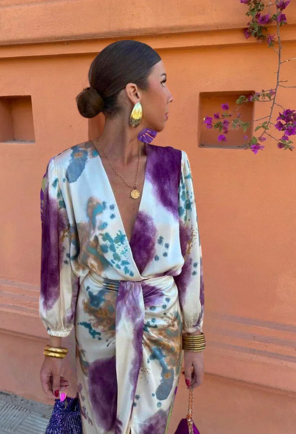 Ensemble 2 pièces sophistiqué — top et jupe wrap