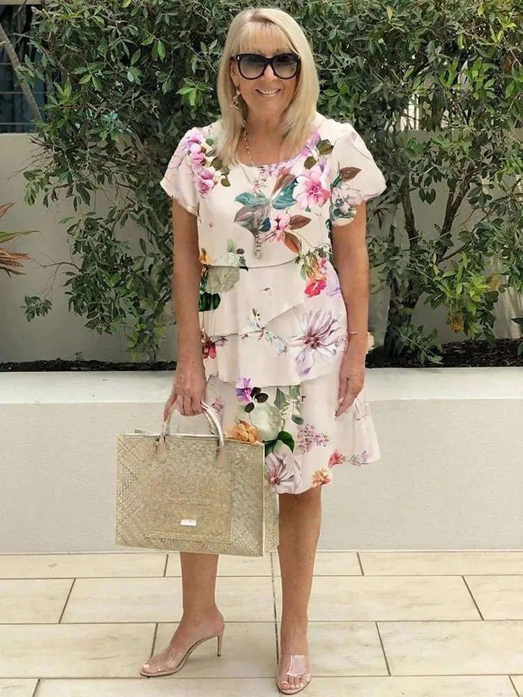 Robe Silhouette Élégante Femme | Maxi Fluide & Florale | Confort Chic pour Occasions Spéciales