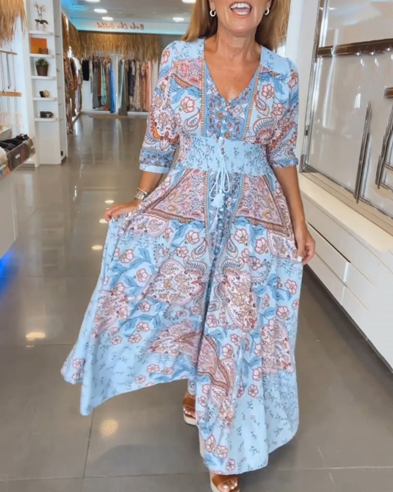 Robe de Vacances Pour Femme | Décontractée & Élégante | Coupe Fluide en Tissu Léger pour l’Été