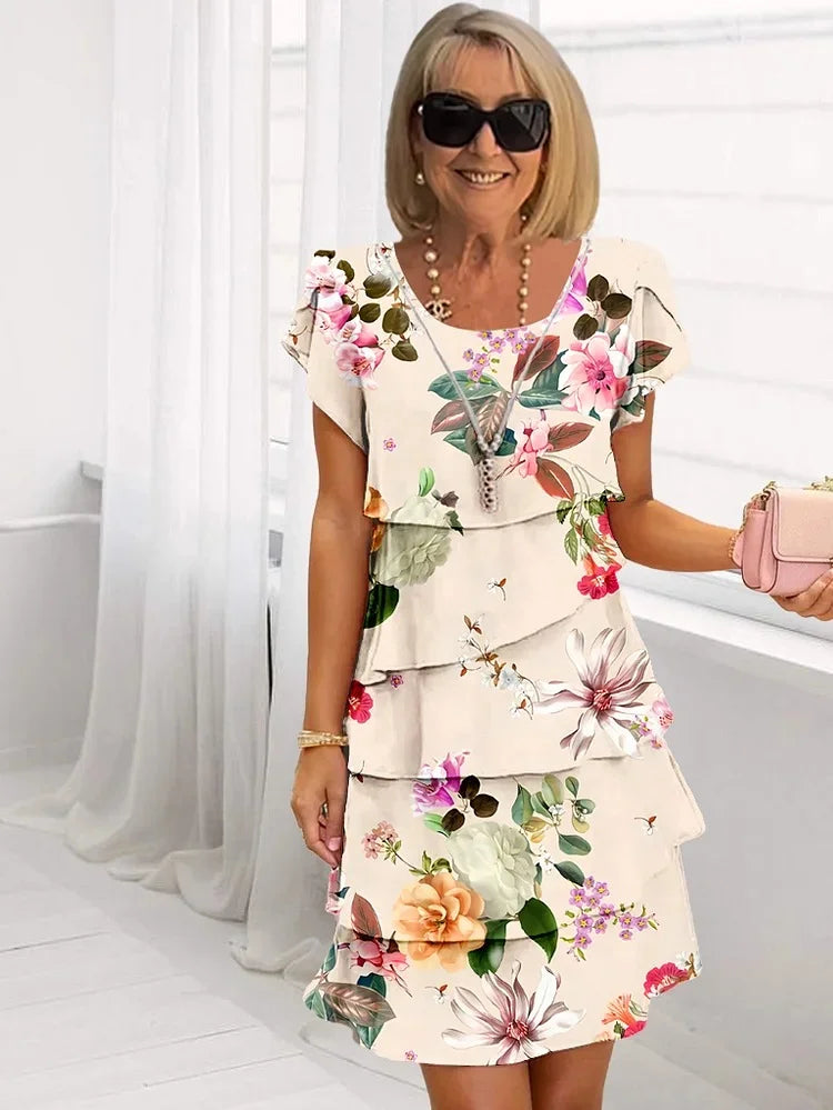 Robe Silhouette Élégante Femme | Maxi Fluide & Florale | Confort Chic pour Occasions Spéciales