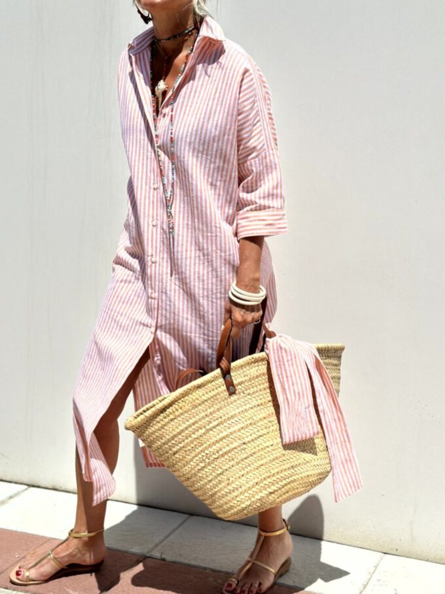 Robe Longue Rayée | Look Estival | Confortable et Élégant Design