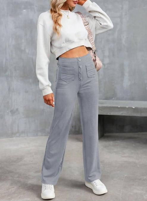 Pantalon Ajusté Femme | Confortable & Élégant | Coupe Flatteuse pour Quotidien et Occasions