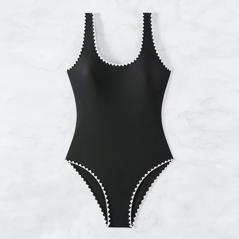 Maillot de Bain Dos Nu Femme | Élégant & Confortable | Coupe Flatteuse et Tissu Séchage Rapide
