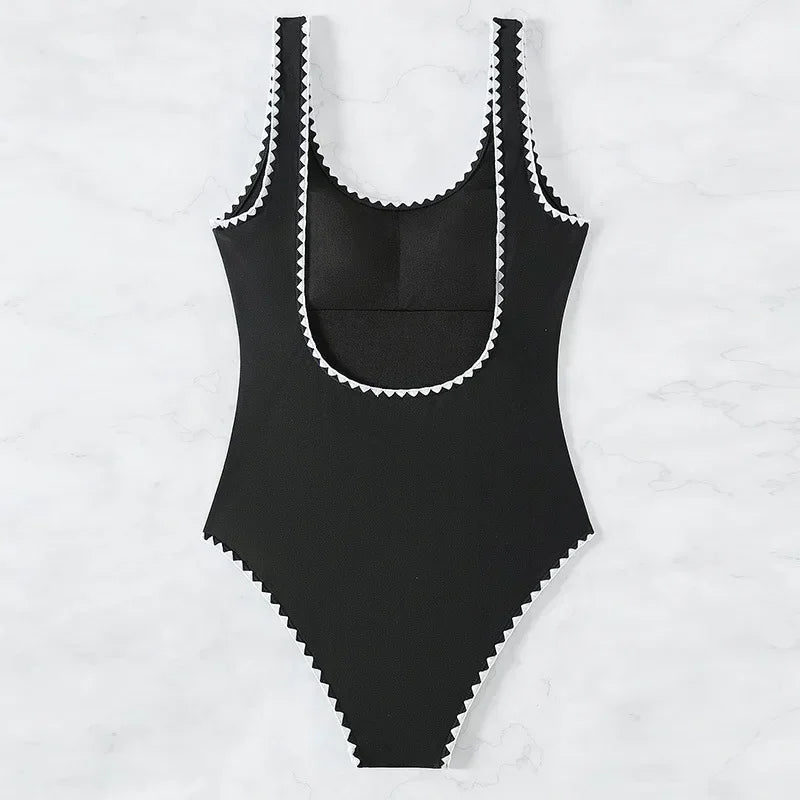 Maillot de Bain Dos Nu Femme | Élégant & Confortable | Coupe Flatteuse et Tissu Séchage Rapide