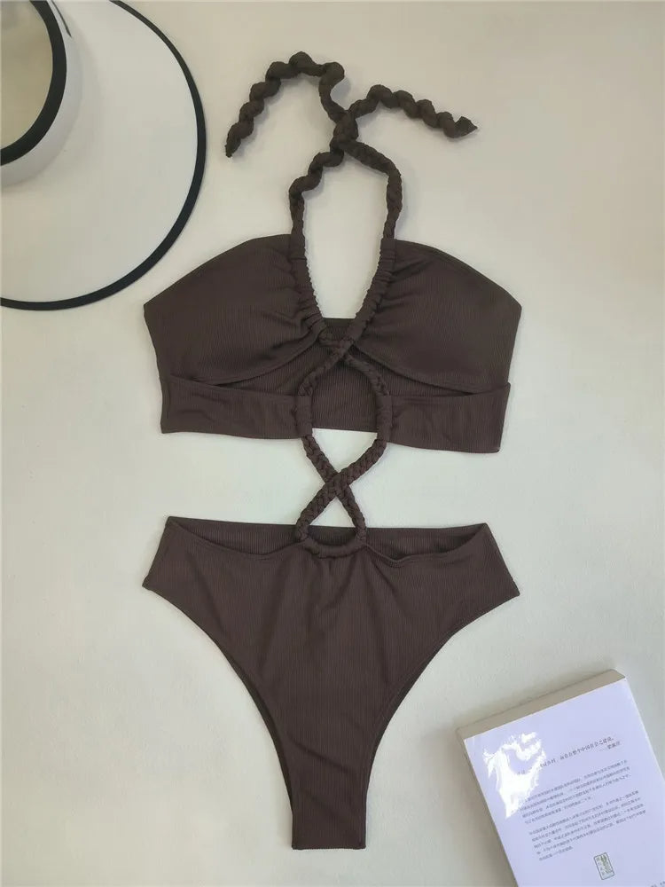 Bikini Dos Nu Femme | Noué & Ajustable | Confortable et Séchant Rapidement