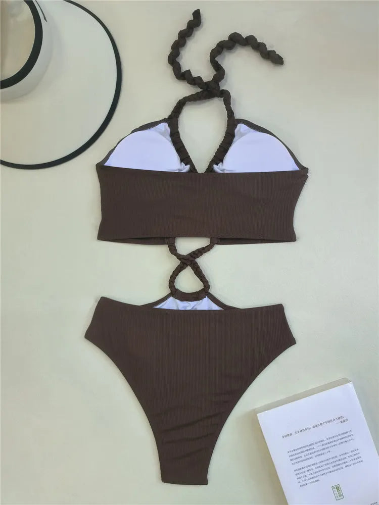 Bikini Dos Nu Femme | Noué & Ajustable | Confortable et Séchant Rapidement