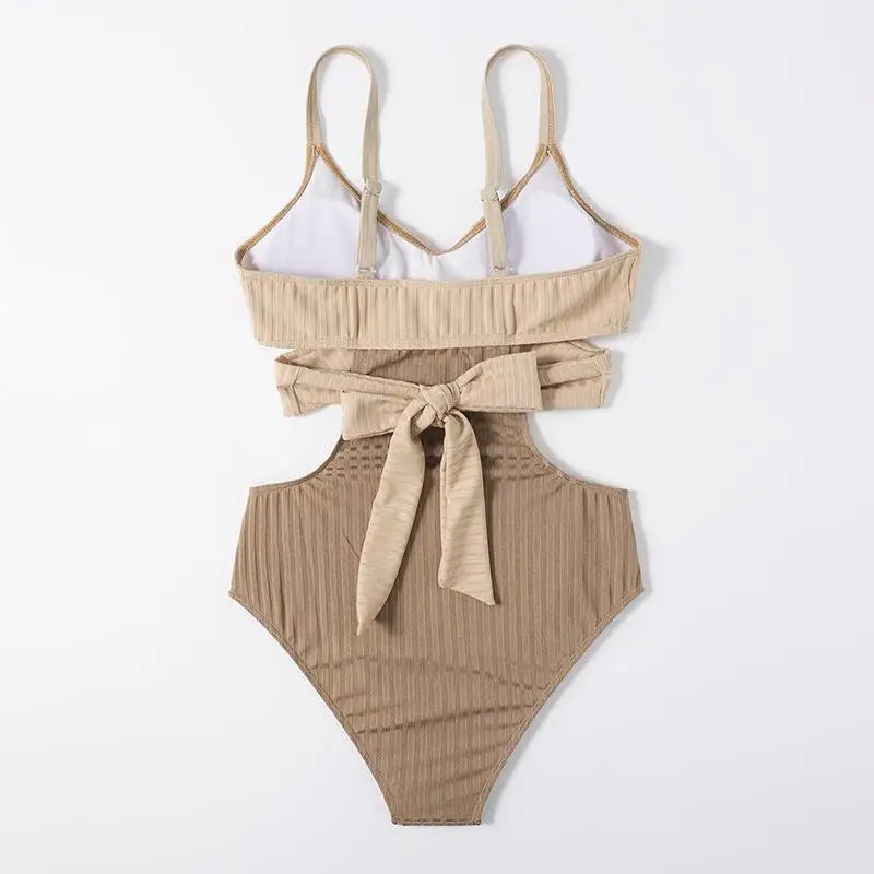 Maillot de Bain Boho Femme | Décolleté Profond & Dos Ouvert | Confort Léger pour Plage et Festivals