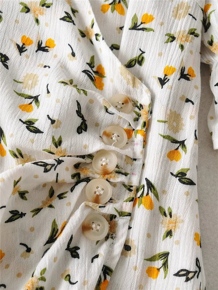 Robe Midi Femme | Élégante & Confortable | Coupe Flatteuse avec Imprimé Fleuri pour Été