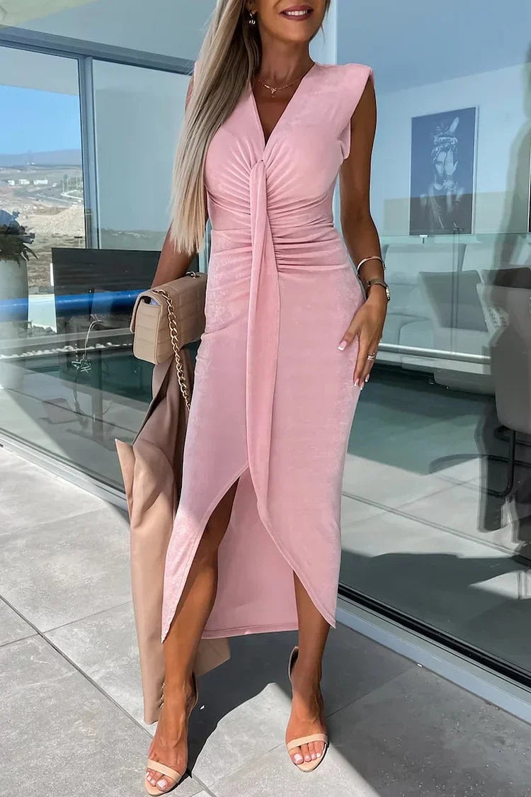 Robe à col en V