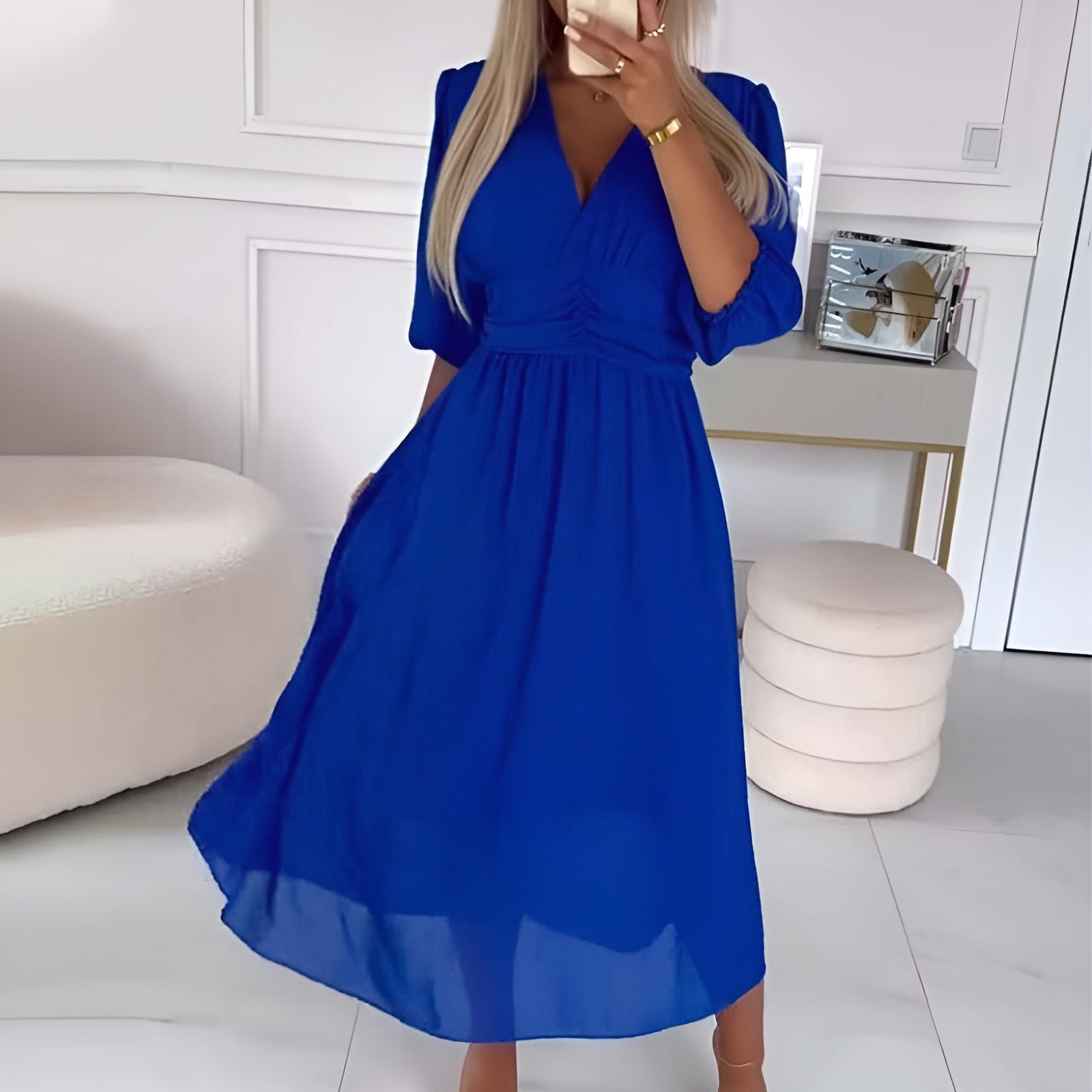 Robe en Soie | Élégant Look Soirée | Tissu Légère et Raffiné